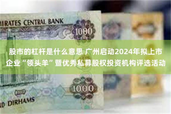 股市的杠杆是什么意思 广州启动2024年拟上市企业“领头羊”暨优秀私募股权投资机构评选活动