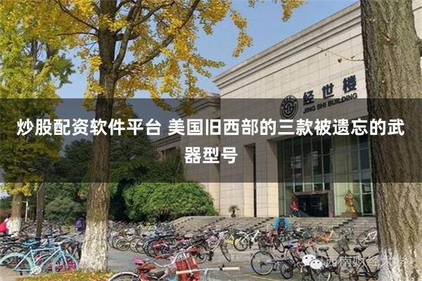 炒股配资软件平台 美国旧西部的三款被遗忘的武器型号